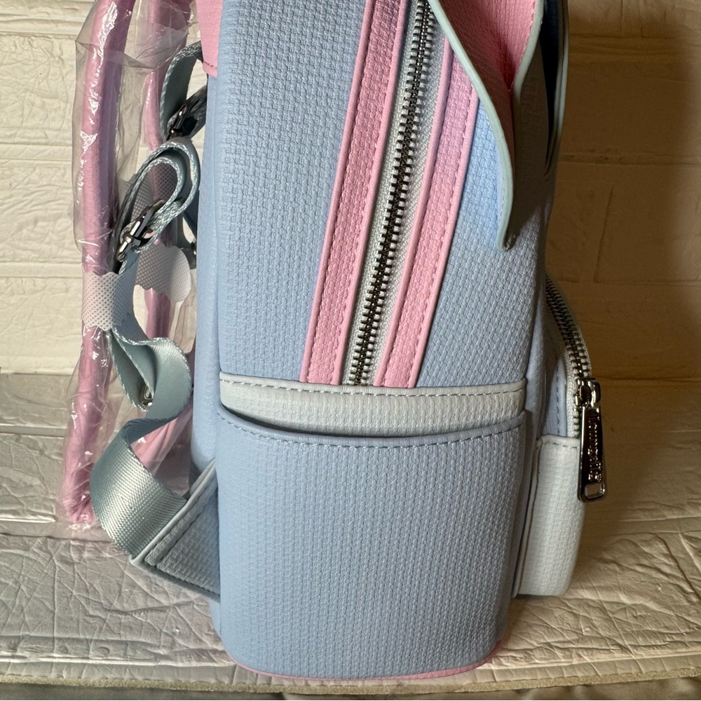 New Loungefly Disney Stitch Mini Backpack - Light Blue and Pink - Picture 5 of 11